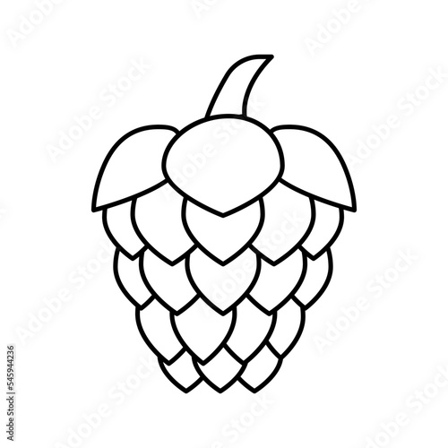 hops beer production line icon vector illustration