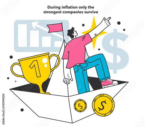 During inflation only the strongest companies survive. Economics