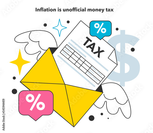 Inflation is unofficial money tax. Economics crisis and value of money