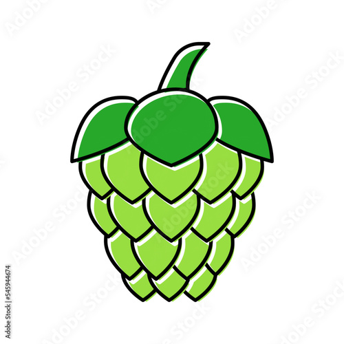 hops beer production color icon vector illustration