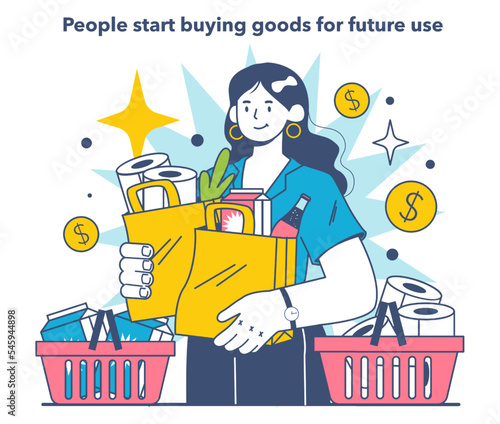 People start buying goods for future use as a inflation expectations