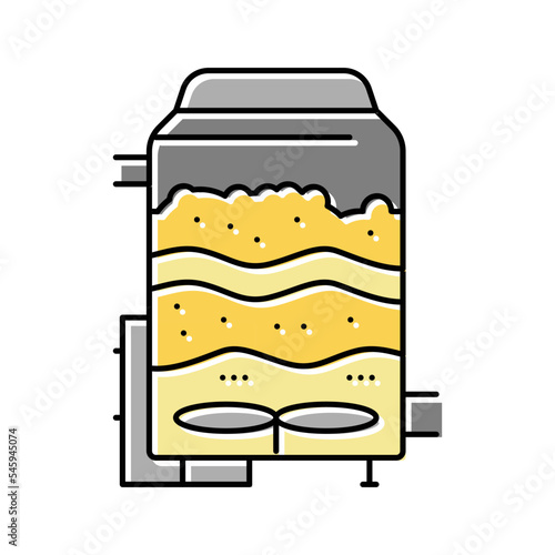 mixing mash beer production color icon vector illustration