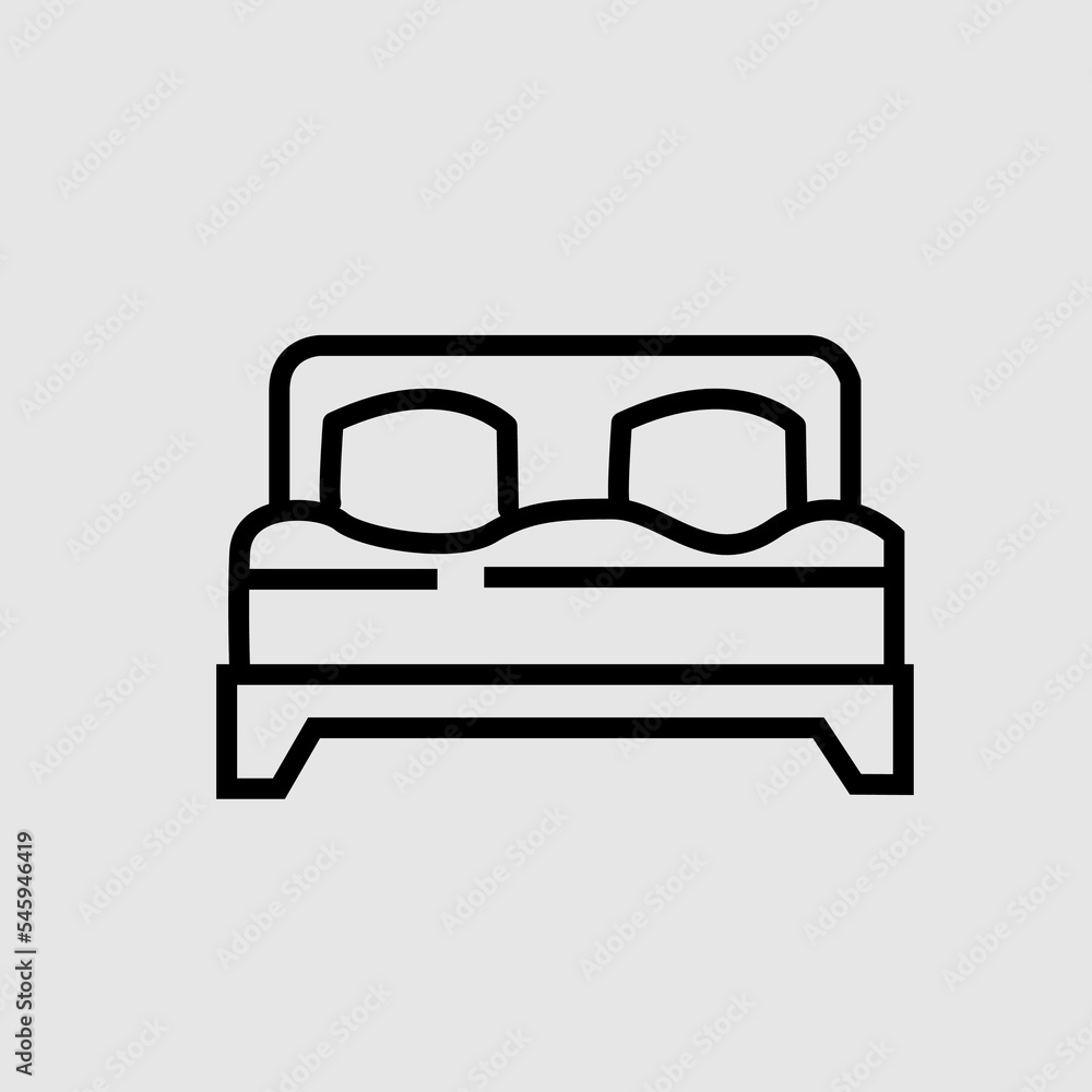 double bed flat icon. Hotel flat icon double bed flat icon. Hotel flat icon