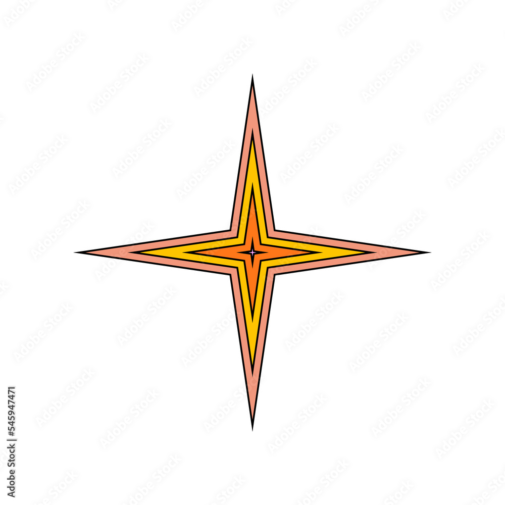 Abstract star in a psychedelic style Abstract star in a psychedelic style