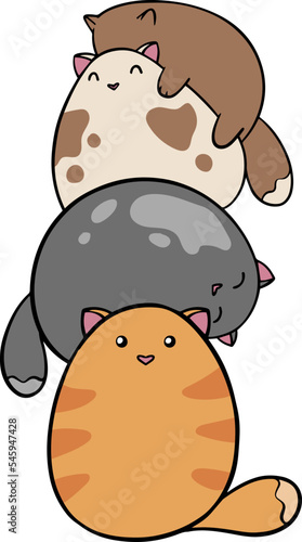 vector cats set of stickers cats in different poses