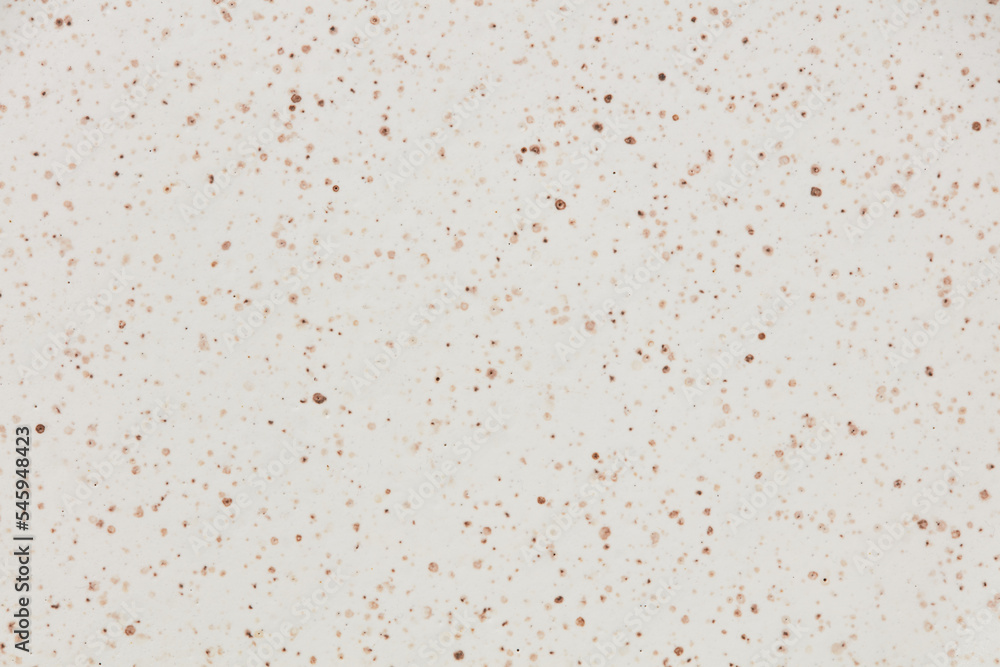 Beige and white ceramic texture of plate with dots. - obrazy, fototapety, plakaty 