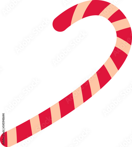 Tasty lollipop flat icon Sweet Christmas present