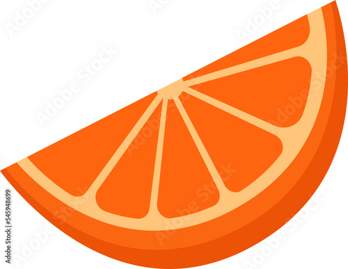 Half orange flat icon Ingredient for mulled wine