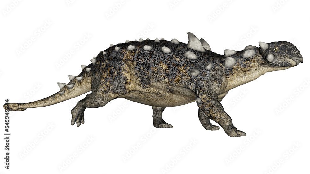 Naklejka premium Euoplocephalus dinosaur - 3D render