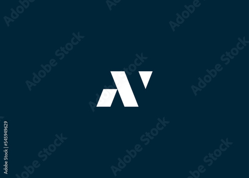 initial letter nv logo design vector illustration template