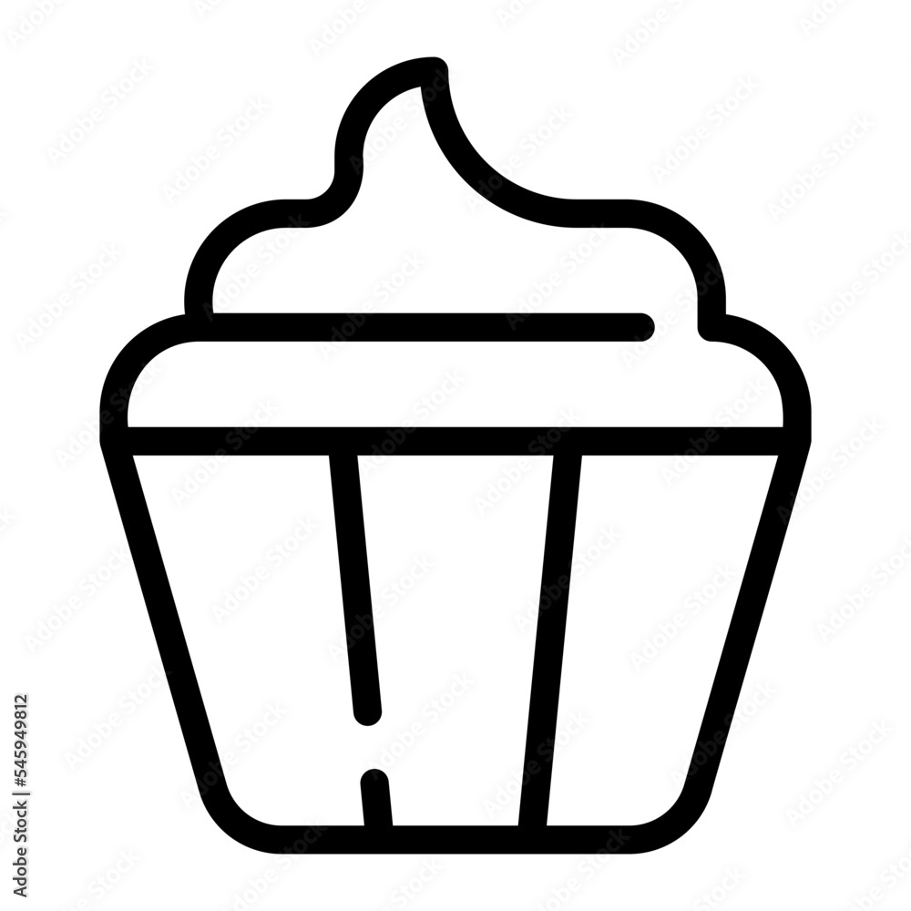 cupcake line icon cupcake line icon