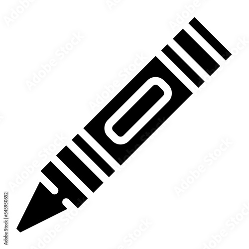 crayon color stationery school supply icon