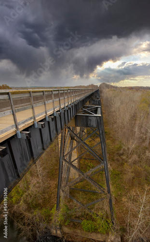 View from High Bridge State Park in Farmville  Virginia.