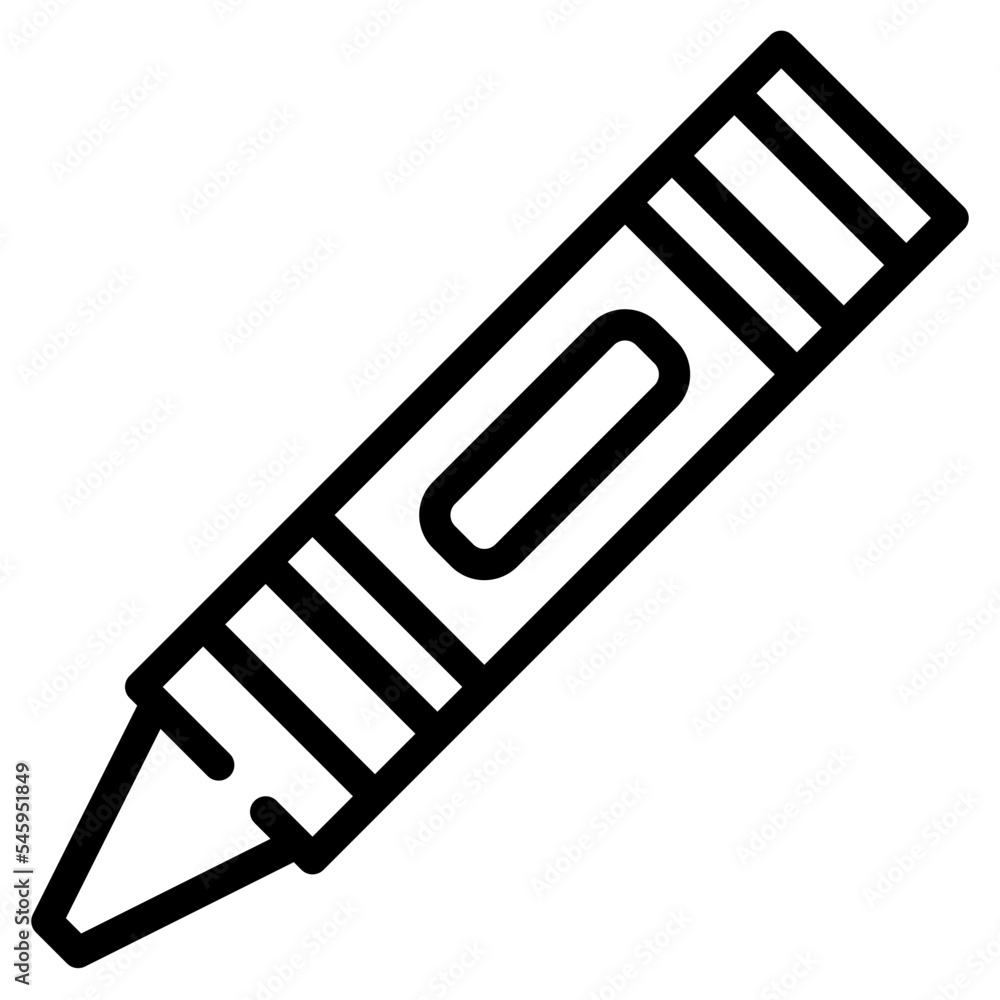 crayon color stationery school supply icon crayon color stationery school supply icon