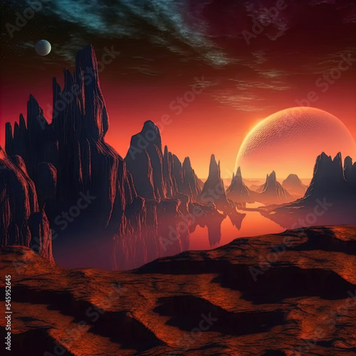 Sunrise on an alien planet. 