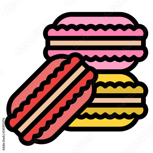 macaron sweet dessert icon