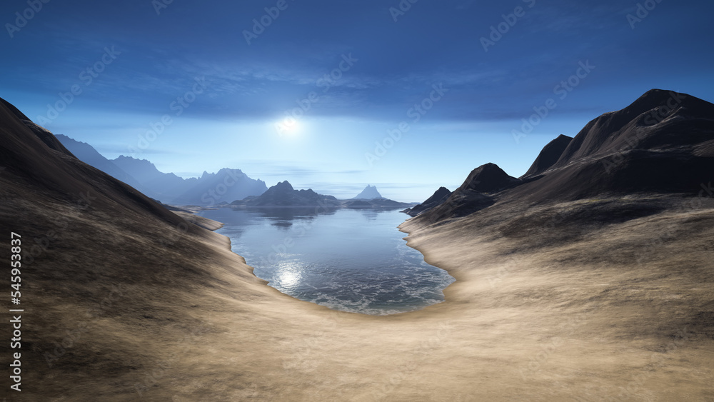 natural landscape scenery mountains and lake