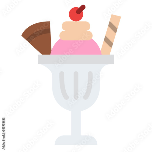 ice cream sundae sweet dessert icon