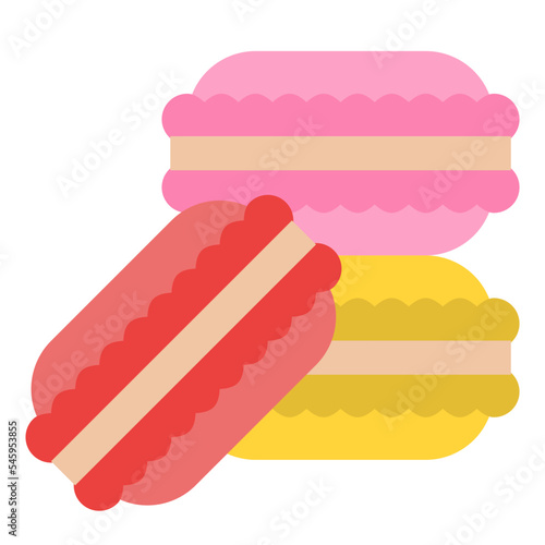 macaron sweet dessert icon