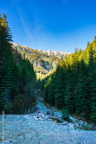 Obraz na płótnie Blick auf die Gipfel in der Piatra Craiului in Rumänien w salonie