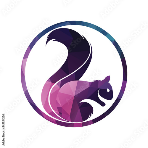 Squirrel logo design Vector illustration.  Squirrel vector template design.