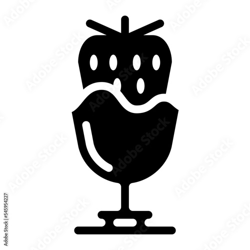 chocolate fruit strawberry fondue icon