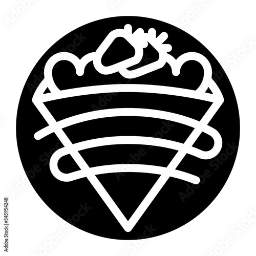 crepe sweet dessert bakery icon