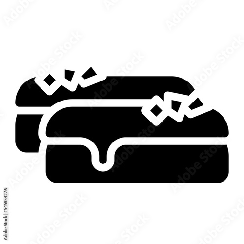 eclair sweet dessert bakery icon