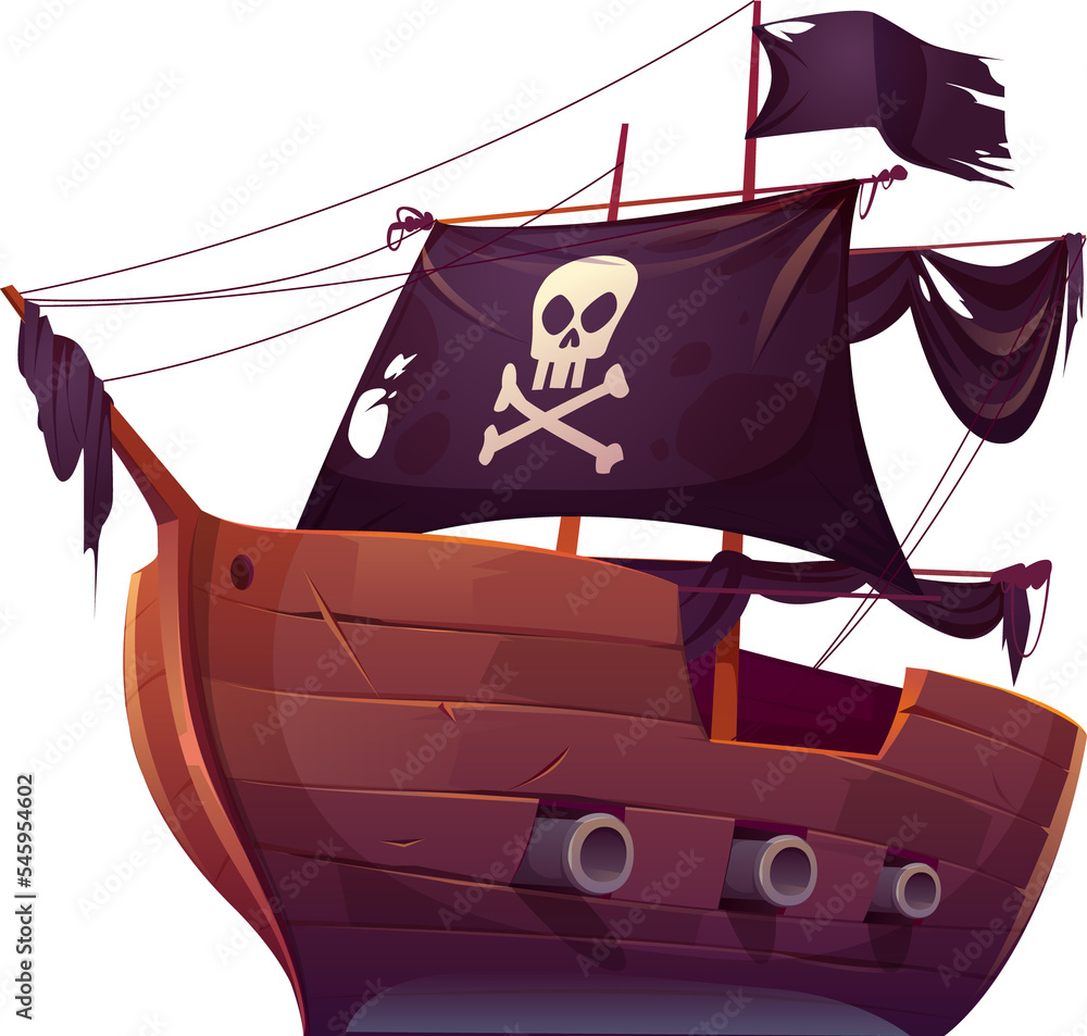 Naklejka premium Pirate ship