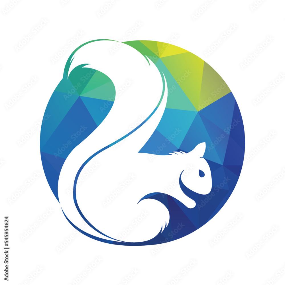 Obraz premium Squirrel logo design Vector illustration. Squirrel vector template design.