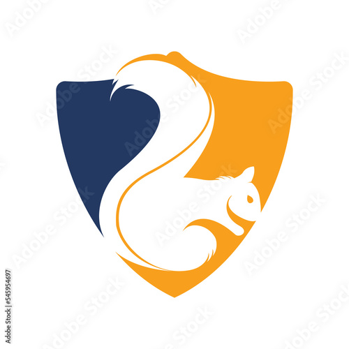 Squirrel logo design Vector illustration.  Squirrel vector template design.