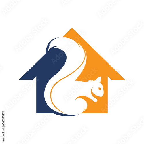 Squirrel logo design Vector illustration.  Squirrel vector template design.