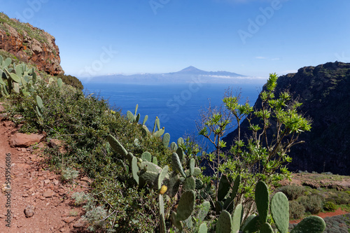Widok na wulkan Teide z La Gomery