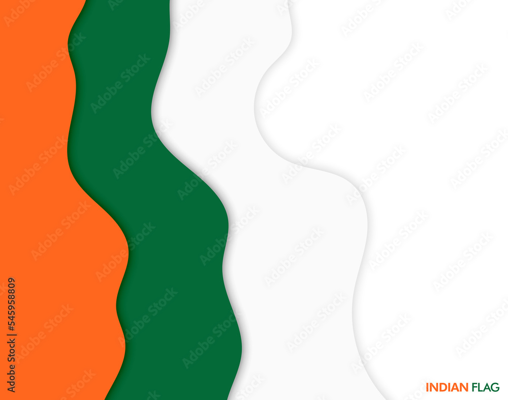 Indian flag beautiful design on papercut with creative ideas and a modern style Indian flag beautiful design on papercut with creative ideas and a modern style