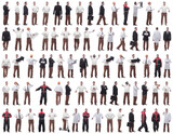 collage of a man in full growth displaying many professions and position