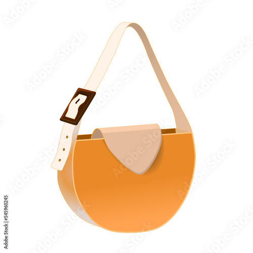 Illustration design of a fashionable women's handbag