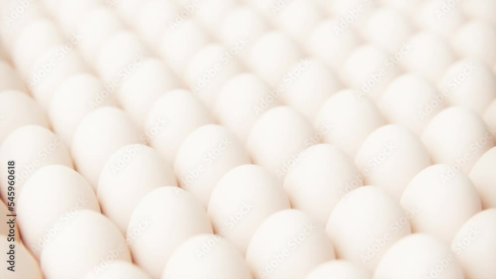 Lots of chicken eggs. Seamless loop 4K animation. Fresh eggs for wholesale. Lots of chicken eggs. Seamless loop 4K animation. Fresh eggs for wholesale.