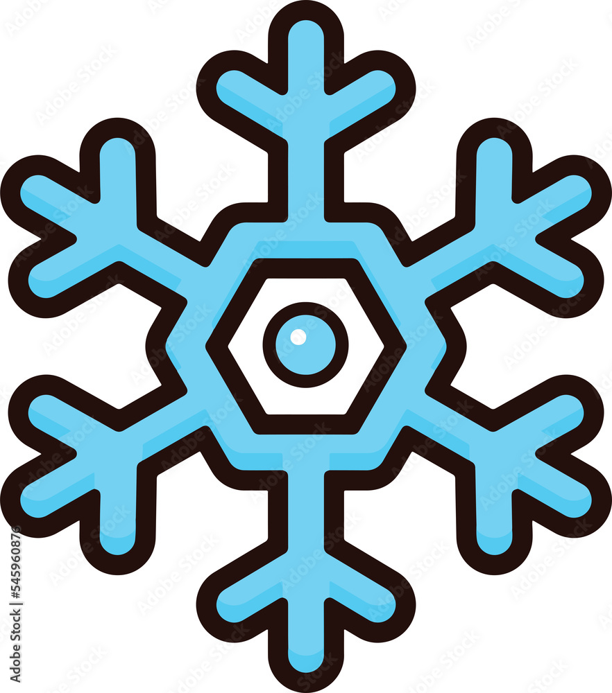 Obraz premium Blue snowflake icon or banner
