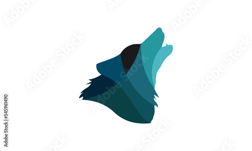 abstract wolf logo design vector