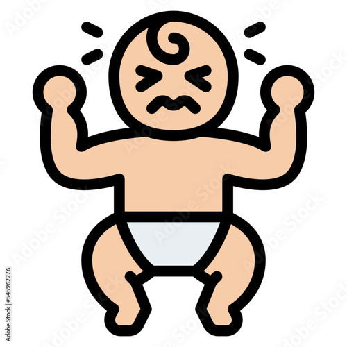 newborn cry baby hungry icon