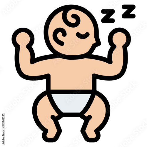 newborn sleep baby rest icon