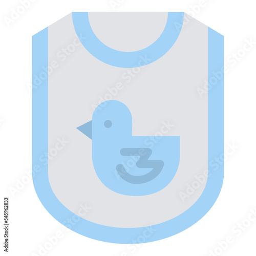 baby bib born cloth protect icon