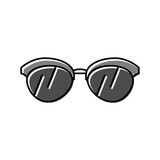 summer glasses frame color icon vector illustration