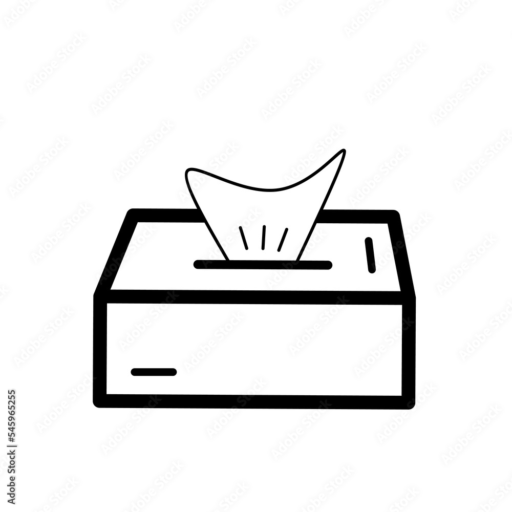 Tissue box icon. Simple vector design Tissue box icon. Simple vector design
