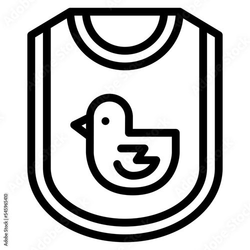 baby bib born cloth protect icon