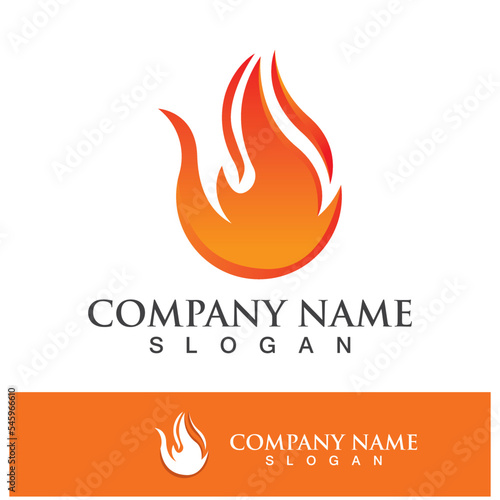 Fire logo design illustration and fire symbol