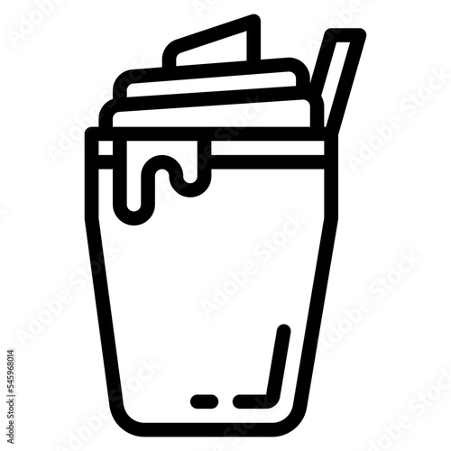 frappe whipping cream cold coffee icon