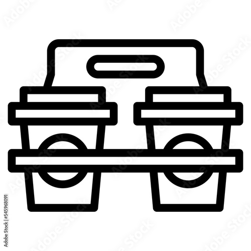 take away coffee delivery paper cup icon