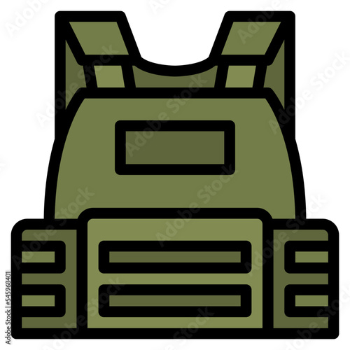 armor bulletproof vest army military icon
