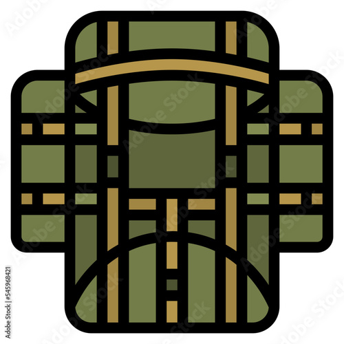 backpack patrol army military icon